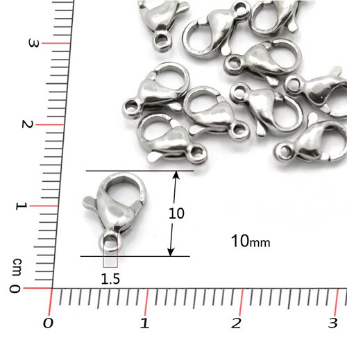 Edelstahl Hummer Klaue Verschlüsse Armband Halskette Herstellung 9mm-32mm - Bild 5 von 18