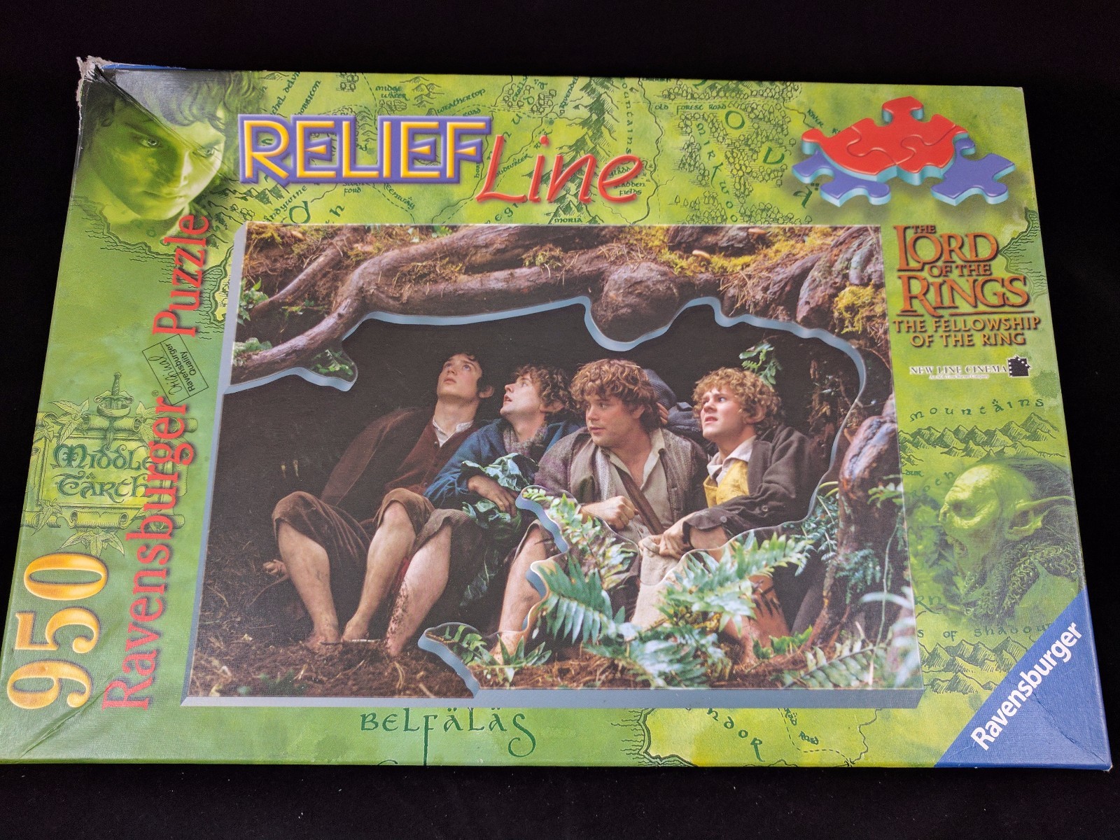 Lord of the Rings fellowship RELIEF LINE HTF Ravensburger puzzle SEALED 2001 Lord of the Rings fellowship RELIEF LINE HTF Ravensburger puzzle SEALED 2001