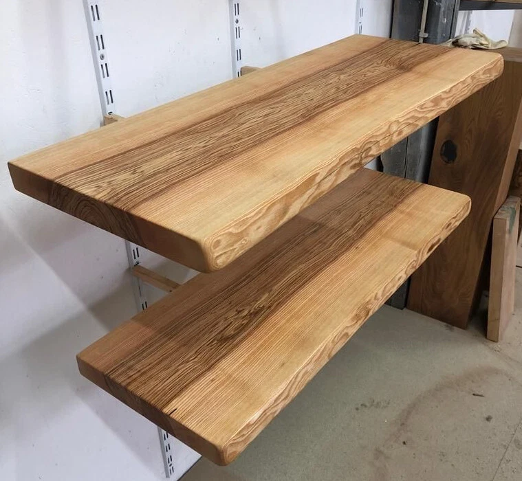 Waschtischplatte Waschtisch Waschtischkonsole Ablage, ESCHE, Massiv-Holz, Unikat - Bild 2 von 4