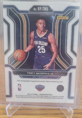 2021-22 Panini Prizm Penmanship Trey Murphy III RC Rookie AUTO | eBay