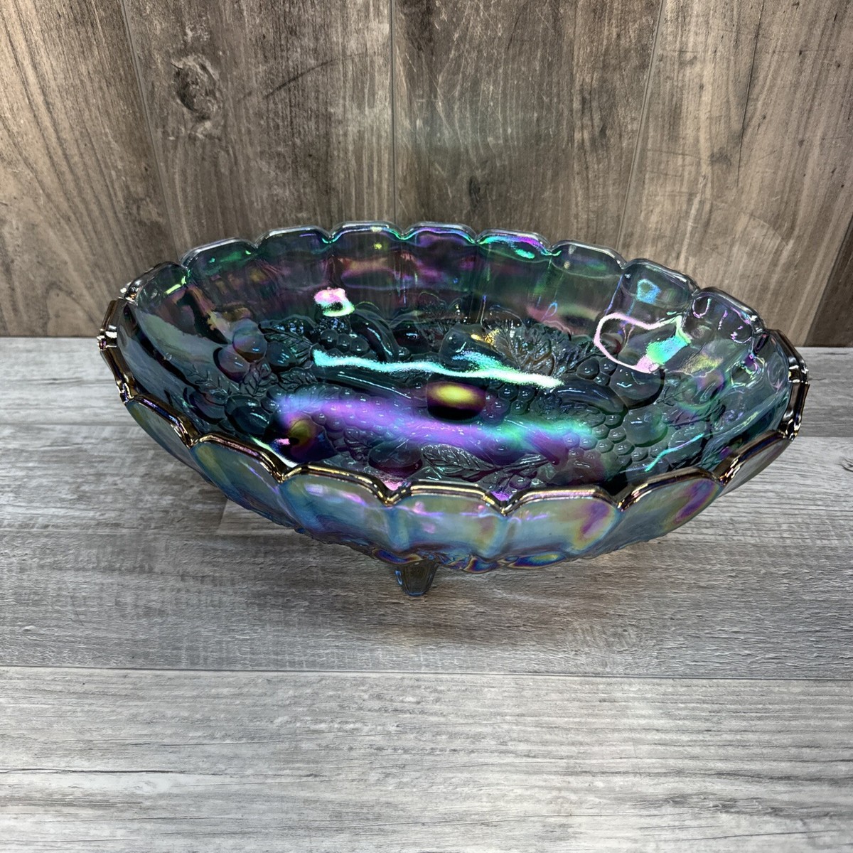 Carnival Glass カーニバルガラス ボール オーロラ パープル