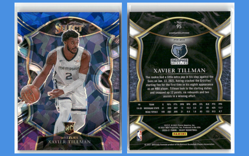XAVIER TILLMAN Rookie Lot - 14 Cards - Prizm Auto, Select, Optic, Grizzlies RCs - Picture 13 of 16