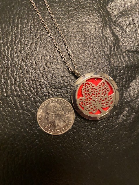 Silver Round Necklace Diffusers for Essential Oils-image