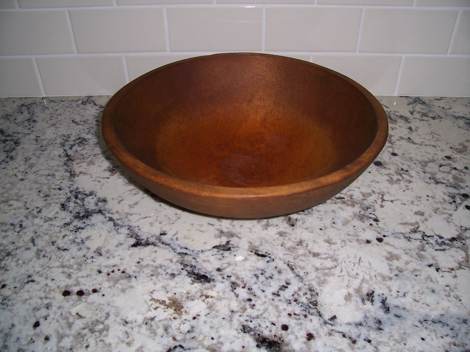 Vintage Wooden Bowl 13 1/2 inch Marked Munising eBay