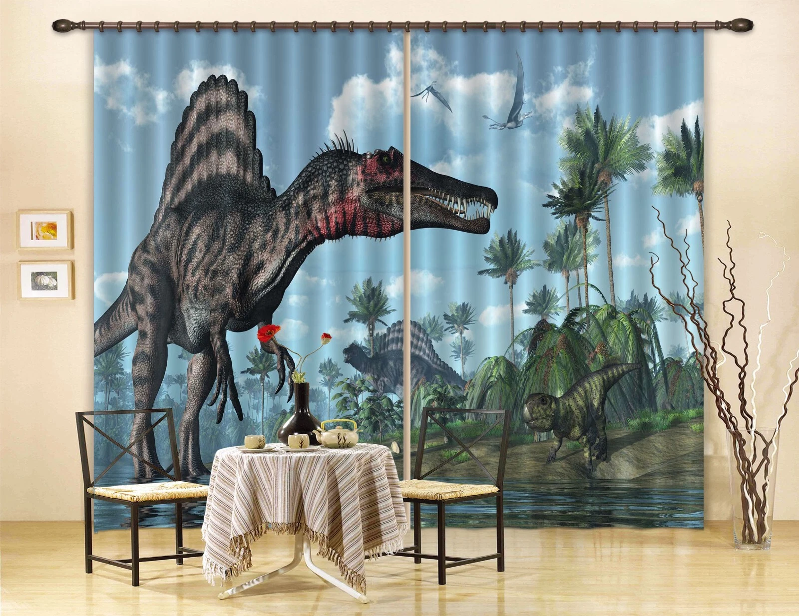 3D Animal Dinosaur ZHUB134 Photo Curtain Window Blockout Fabric Amy 2023