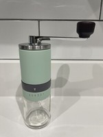 Manual Coffee Grinder sage mint green glass jar camping office work BNWT