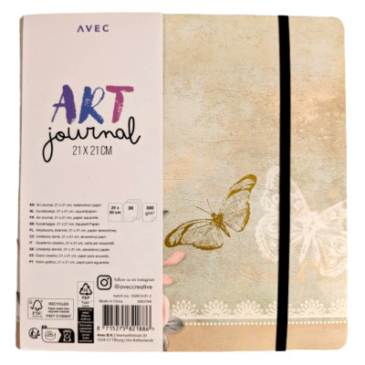 Kunstmappe 21x21 cm Art Journal Aquarellpapier  28 Blatt Zeichnen Kunst Mappe