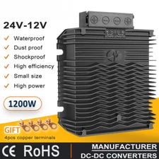 24V to 12V 13.8V 85A 100A DC to DC Buck Converter Step Down Car Boat LED Power