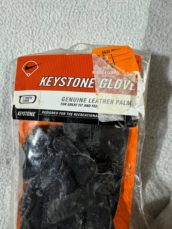 NIKE Keystone Red Black Batting Gloves Youth L Rare Hard to find NOS - Image 3 of 4