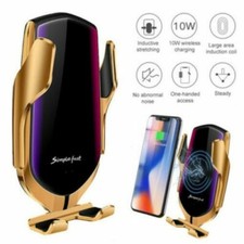 Wireless Automatic 10W Clamping Smart Sensor Car Phone Holder and FAST CHARGER