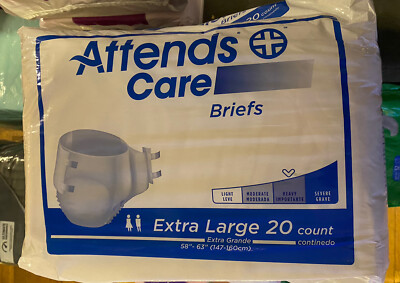 Attends Care Briefs, Tab Closure, Moderate Absorbency, X-Large 20
