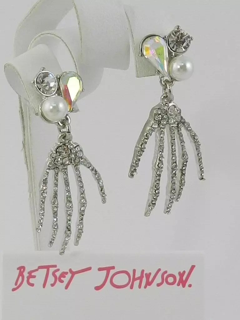 Betsey johnson skeleton earrings outlet