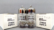 Scarce Matched Pair of Mullard CV4024 KQDD/K 12AT7WA Military Issue Vacuum Tubes