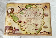 Zimbabwe country map, NEW, map designed in 1999 by Blue Rhino