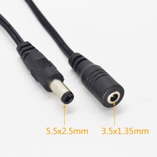 1pc 17cm DC Power 3.5x1.35mm Female To 5.5x2.5mm Male Adapter Convert Cable