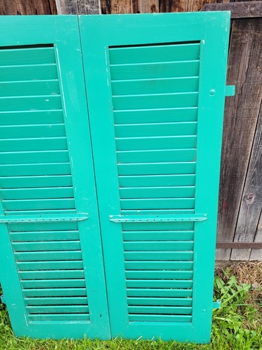 1 Paar Fensterladen - Holz - gebraucht - Höhe 124 cm, Breite 42 cm - Bild 10 von 15