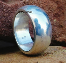 Sterling Silver Plain Band Comfort Fit Ring Solid 925 dome ring All Size .......