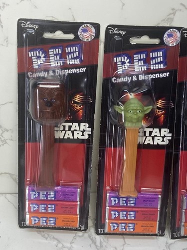 Disney's Star Wars: Pez Dispensers R2-D2, Darth Vader, Yoda, Chewbaca Set Of 4 - Picture 2 of 5
