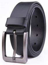 Mens Genuine Leather Dress Belt Handmade, 1.5inch Width Strap 