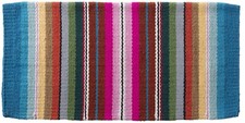 Western Wool Saddle Blanket - Serape Print - Choose from 3 Blanket Sizes