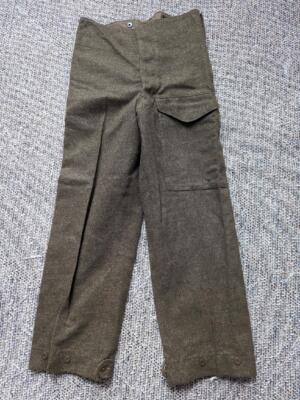 vintage ARMY wool pants 30x30 military CANADIAN green SERGE canada 
