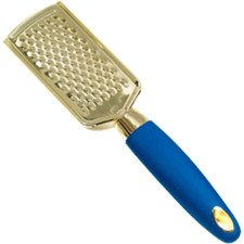 Grattugia in metallo dorato manico blu 5,8x24 cm bomboniera con scatola regalo  