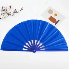 Large Chinese Solid Color Folding Fan - Handheld Design, Suitable for Men  Wome