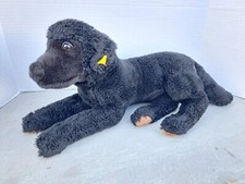 Steiff FAO Schwartz black Labradoodle plush dog 19" length