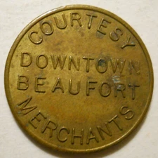 Downtown Beaufort (South Carolina) parking token - SC3100C