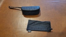 2 Oakley Sunglasses Black Zipper Soft Clamshell Leather Pouch Wristlet  COVER