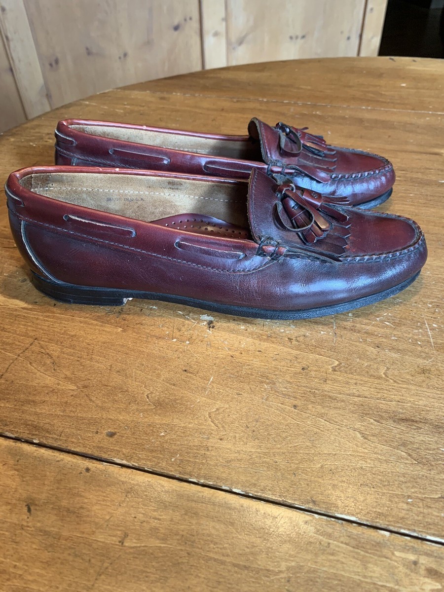 Mocassins Homme Cole Haan Noir - Taille US 10 D - Style Loafers à Pompons - Occasion Très Bon état
