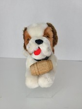 Vintage Dakin St Bernard Stuffed Animal Dog 1977 Plush Toy 9"