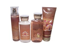 Bath & Body Works Jolly Gingerbread Village Set - Lotion, Gel, Mist , Cream