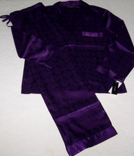 NWT Natori AMETHYST PURPLE Infinity GEO Pajama/Lounge Set S SOFT Silky Satin