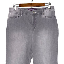 Gloria Vanderbilt Amanda womens slimming tapered jeans sz 8 Short stretch gray