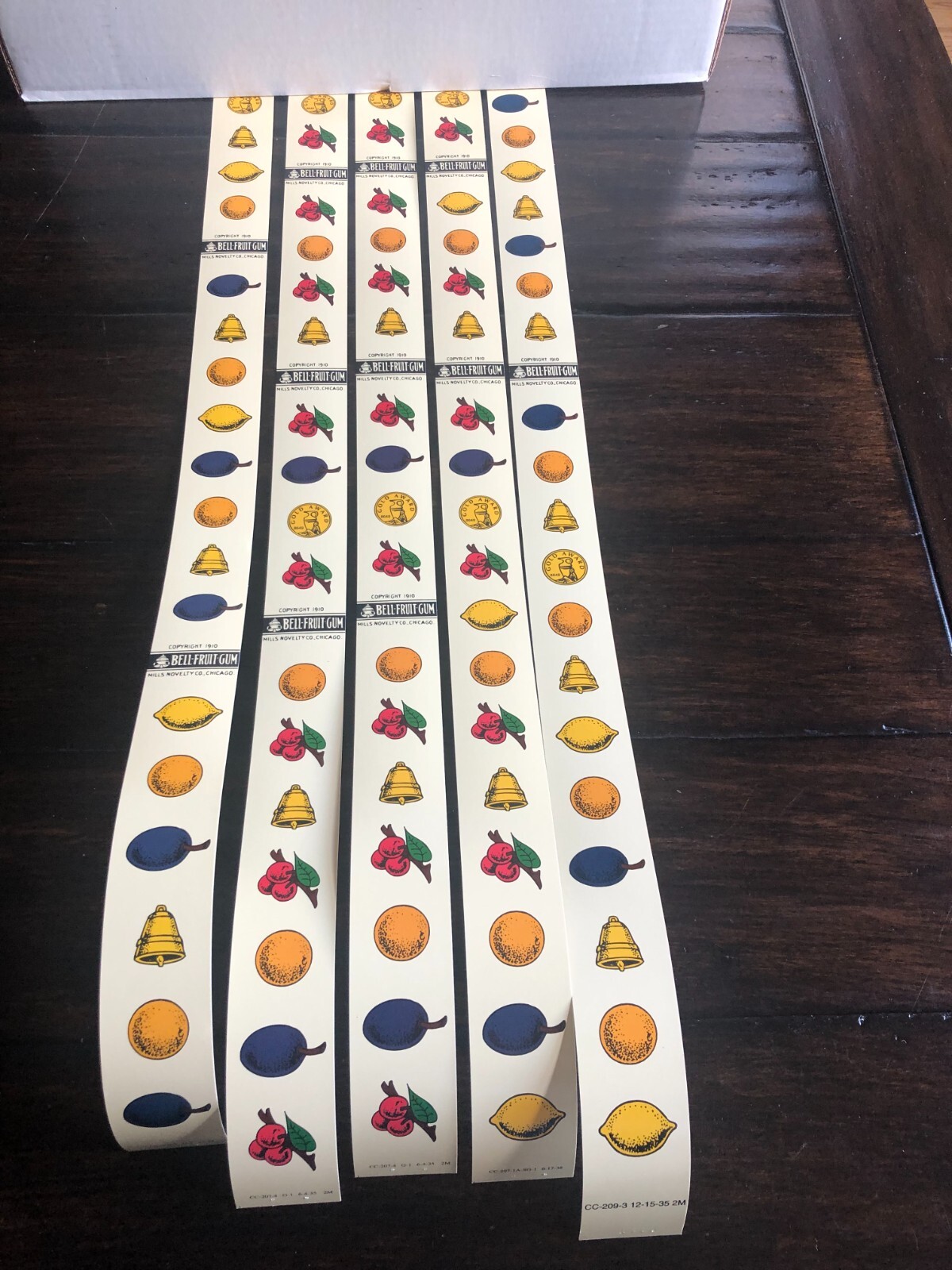 Mills Slot Machine Golden Award Reel Strips Lot Of 5 Strips eBay