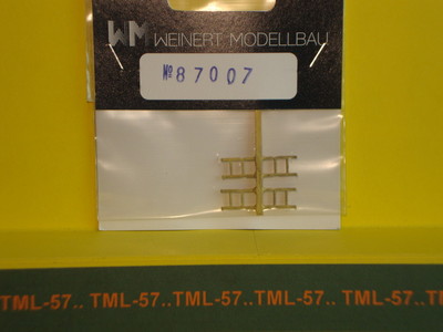 Detail WEINERT HO Messing - Zugangsleiter Streifenblech LG 6mm - Ref. 8700-7