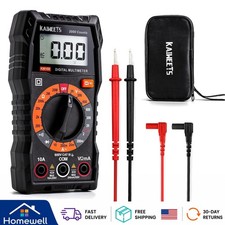 Portable Digital Multimeter for Accurate AC/DC Testing - Includes Case & Leads