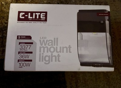 New in Box Cree C-Lite LED Wall Mount Light - Medium Bronze, 36W (Replaces 100W)