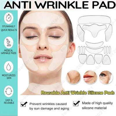 16PCS Anti Falten Gesicht Augen Stirn Pad Patch Lifting Silikon Brust-Hals-Haut - Bild 1 von 4