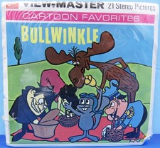 View-Master '62 vtg BULLWINKLE Rocky Boris / 3 Reels / 16 pg Booklet / Catalog 