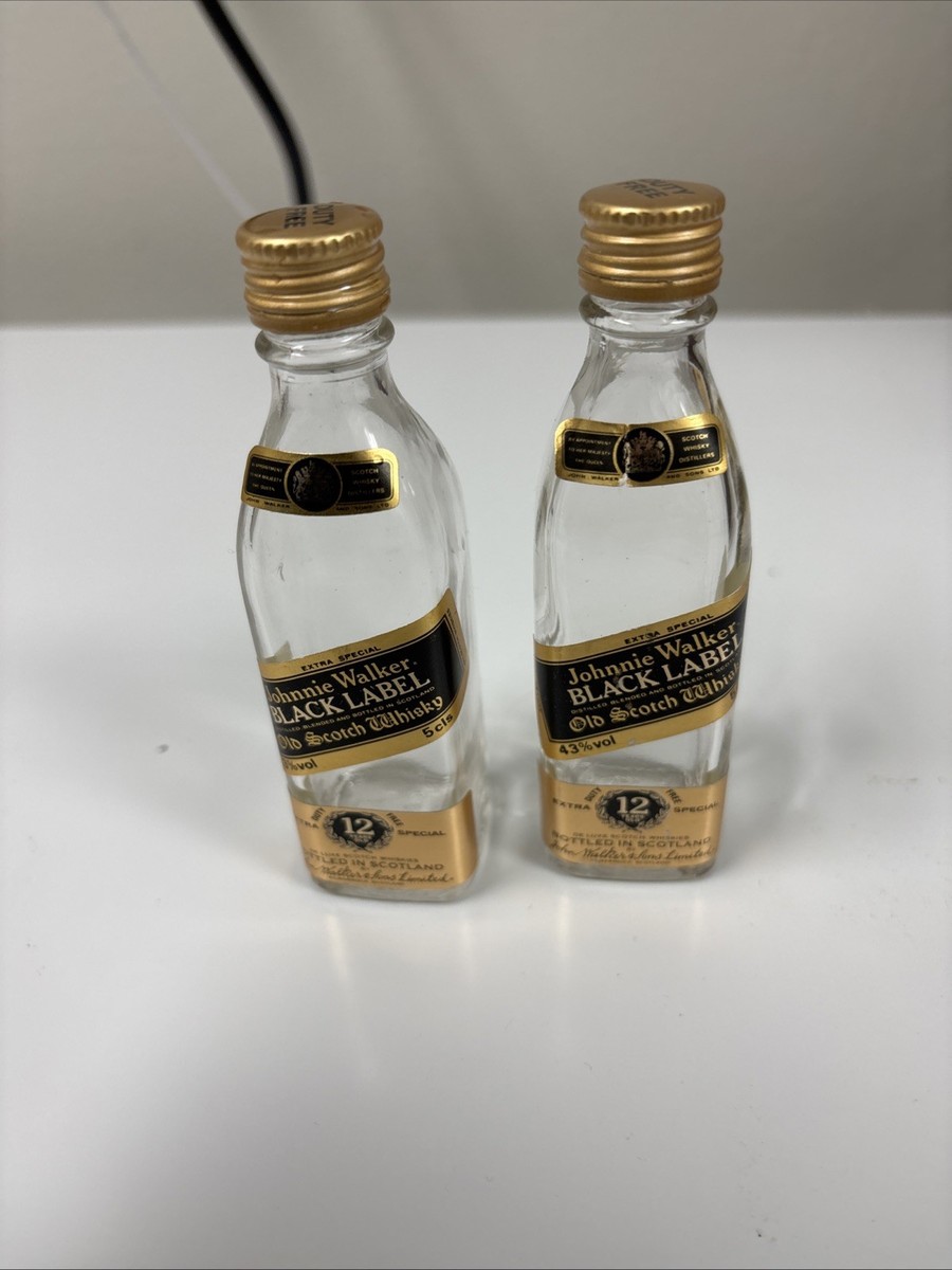 Vintage Mini 50 ml Johnnie Walker Black Label Shot Bottle EMPTY