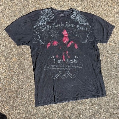 Apt. 9 Premium Gothic Graphic Print T-Shirt with Fleur-de-lis Detail