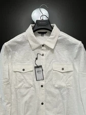 John Varvatos Collection Luxury Shirt - Textured Jacquard - White -  $248 NWT