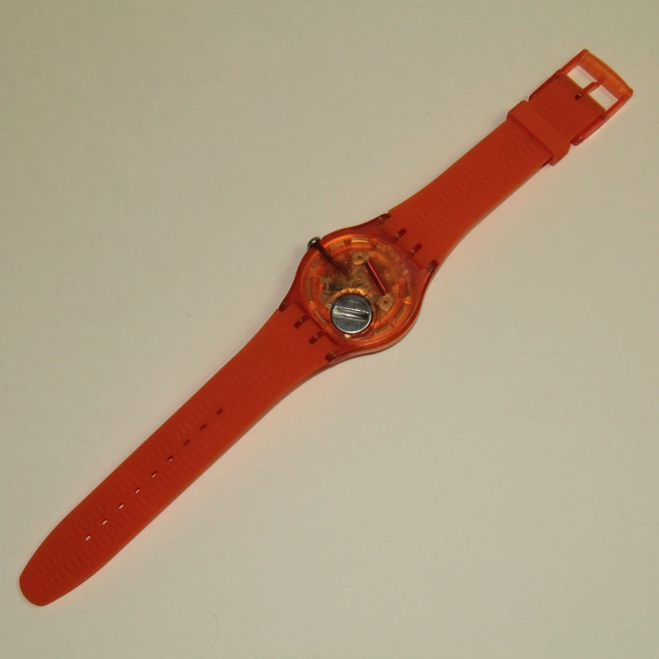 Reloj Swatch Pumpkin Rebel - Naranja SUOO700I - Día-Fecha 30 años Kit Club en Caja Foto 4 de 4