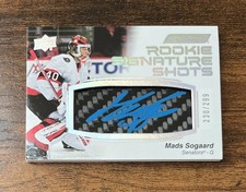 2023-24 Upper Deck Engrained Rookie Auto Silver Stick /299 Mads Sogaard RC