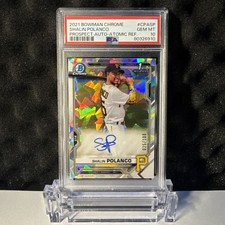 ✨PSA 10 SHALIN POLANCO AUTO 2021 Bowman Chrome ATOMIC REFRACTOR #/100 GEM MINT
