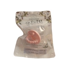 Ryan Rose Cutie Pat Pacifier and Teether Round Stage 1 Nipple NEW Pink