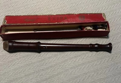 Vintage Hopf Pear wood Recorder ~ Extra Model Soprano Recorder.