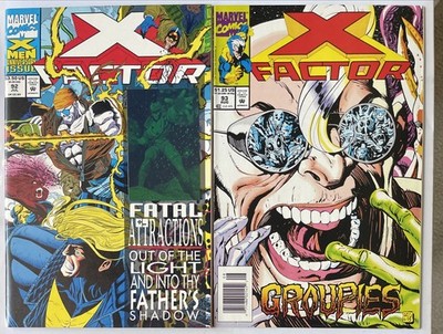 X-Factor #92 #93 KEY 1st Appearance of Exodus! Fatal Attraction Hologram! X-Men!